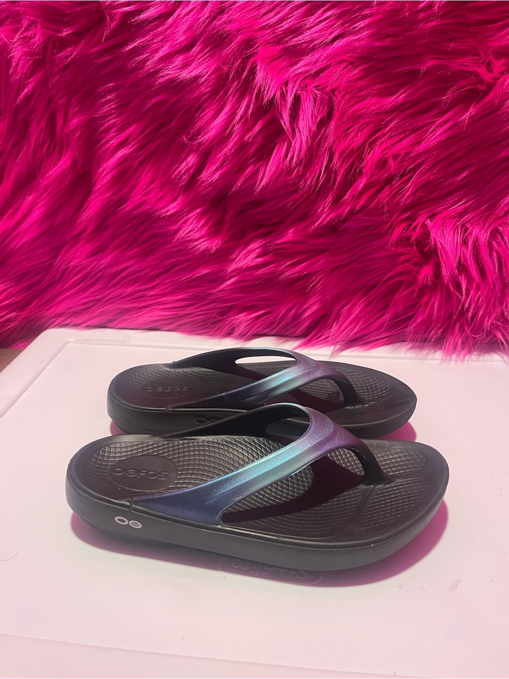OOFOS Metallic Slide Sandals - Picture 2 of 5